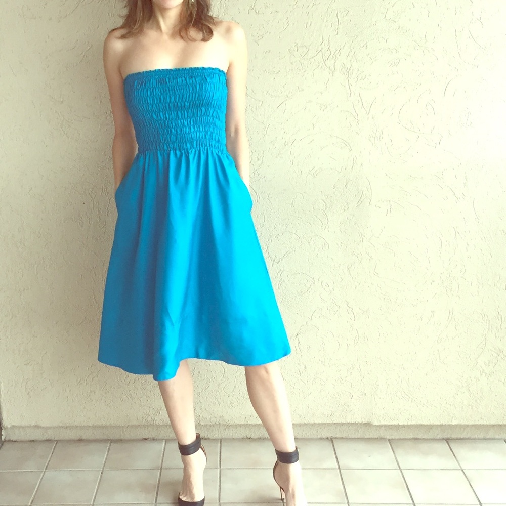 DKNY Silk Midi Dress